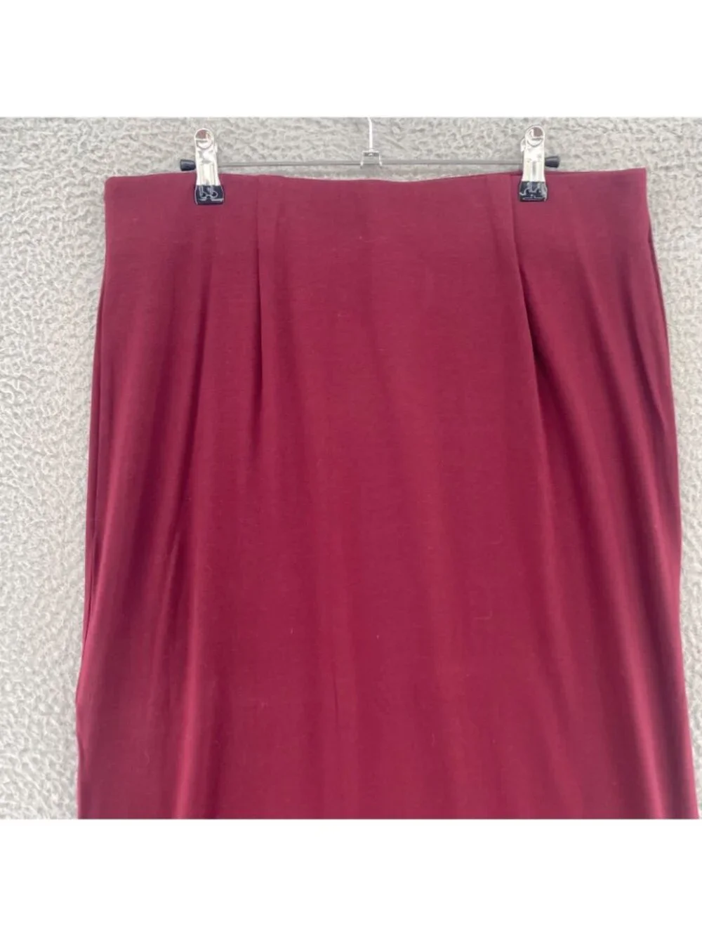 J Jill Skirt Womens Medium Wearever Burgundy Stretch Knit Midi Straight Career